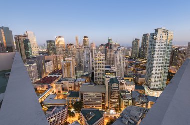 Makati manzarası Metro Manila - Filipinler.