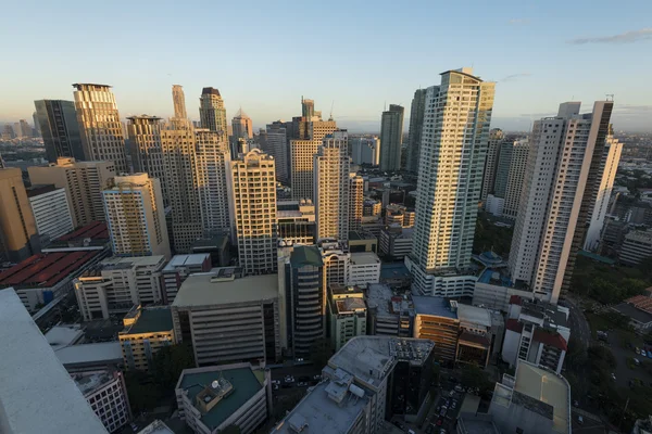 Makati manzarası Metro Manila - Filipinler. — Stok fotoğraf
