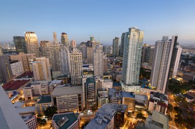 Makati Skyline in Metro Manila - Philippines. clipart