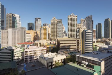 Makati manzarası Manila - Filipinler.