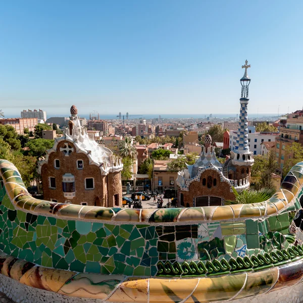 Parc guell, barcelona, spanien. — Stockfoto