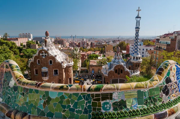 Parc Güell, barcelona, Spanien. — Stockfoto