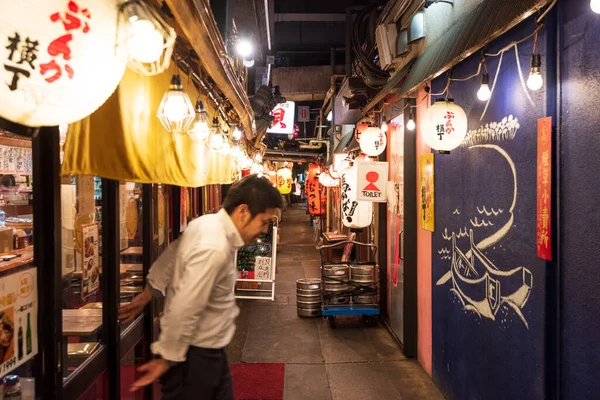 Tokyo Japan Jan 2016 Yakitori Gränd Nattutsikt Över Yakitoris Gränd — Stockfoto