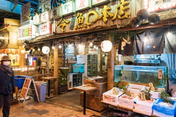 Tokio Japón Ene 2016 Yakitori Alley Vista Nocturna Del Paso —  Fotos de Stock