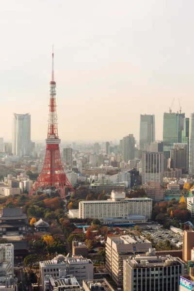 2015年12月9日 東京タワー日本の日没 — ストック写真