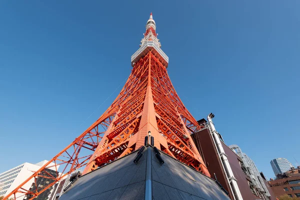 Tokyo Giappone Dicembre 2015 Vista Angolo Basso Della Tokyo Tower — Foto Stock