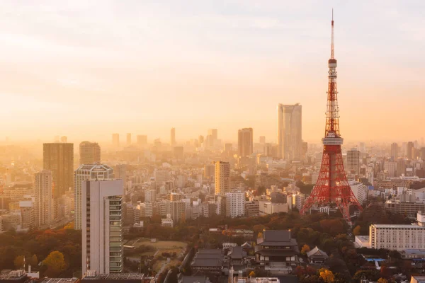 Tokyo Tower Giappone Tramonto — Foto Stock