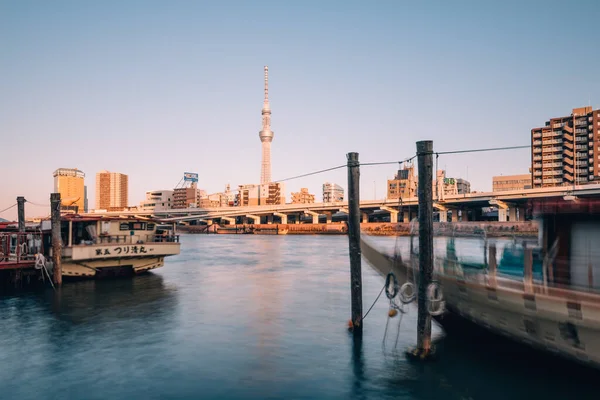 Tokyo Giappone Dicembre 2015 Tokyo Skytree Sumida River Tokyo Giappone — Foto Stock