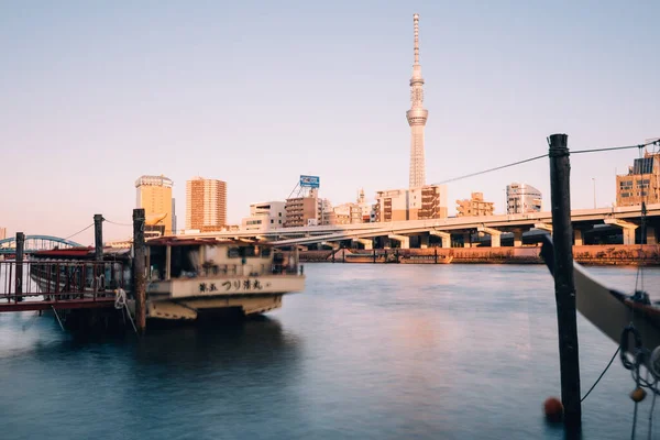 Tokió Japán 2015 December Tokió Skytree Sumida River Tokió Japán — Stock Fotó