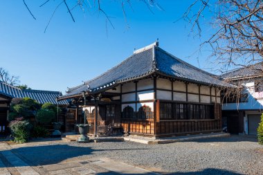 Tokyo, Japonya - 9 Ocak 2016: Tokyo, Japonya 'daki ünlü Ryusen-ji Tapınağı. 