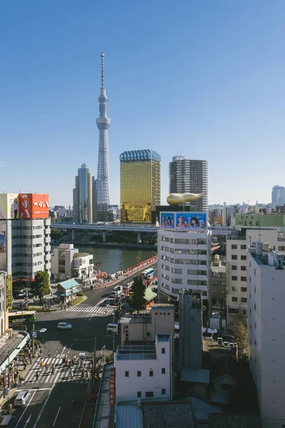 Tokyo Giappone Gennaio 2016 Veduta Aerea Del Distretto Asakusa Tokyo — Foto Stock