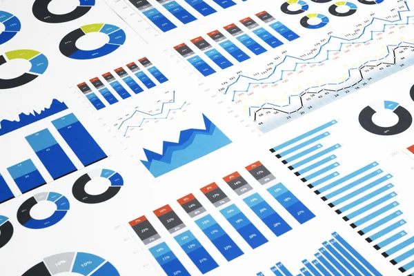 Wirtschaftsdiagramme. — Stockfoto