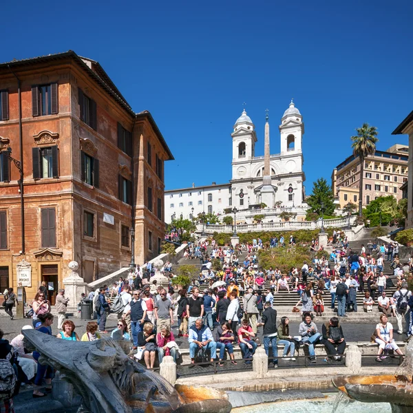 Spanska trappan, Rom - Italien — Stockfoto