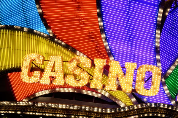 Neon casino sign .