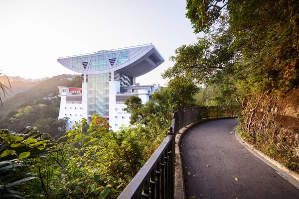 A Torre do Pico em Hong Kong. A torre de pico é um dos locais mais populares entre os turistas que visitam Hong Kong . — Fotografia de Stock