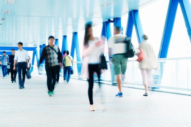 Hareket mevsimlik commuters Hong Kong