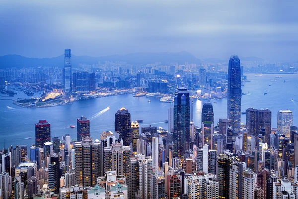 Linha do horizonte de Hong Kong — Fotografia de Stock