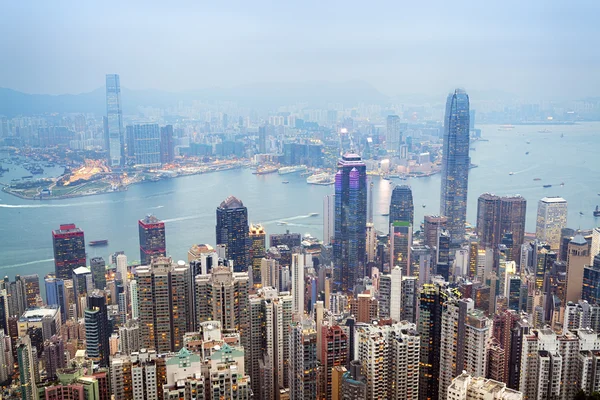 Linha do horizonte de Hong Kong — Fotografia de Stock