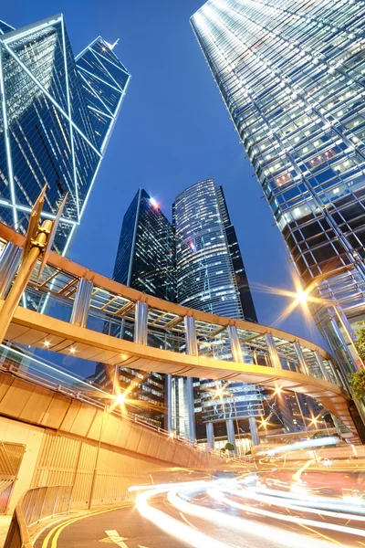 Hong Kong Central por la noche . —  Fotos de Stock