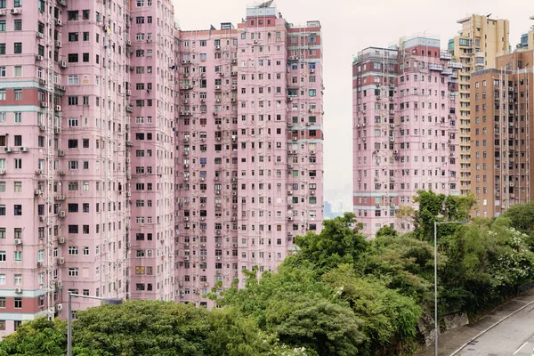Edificio de apartamentos en Hong Kong. — Foto de Stock
