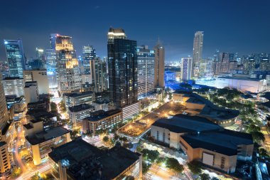 Makati manzarası, Manila - Filipinler.