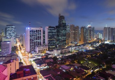 Makati manzarası, Manila - Filipinler