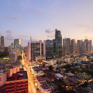 Makati manzarası, Manila - Filipinler