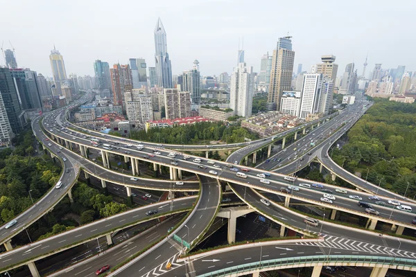 Shanghai Skyline mit — Stockfoto