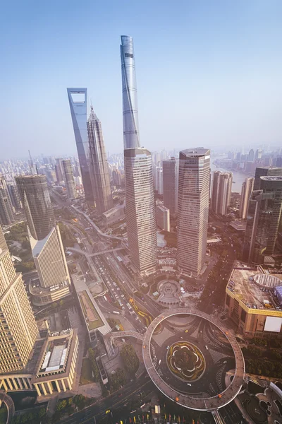 Lujiazui district at Shanghai - China. — Stock Photo, Image