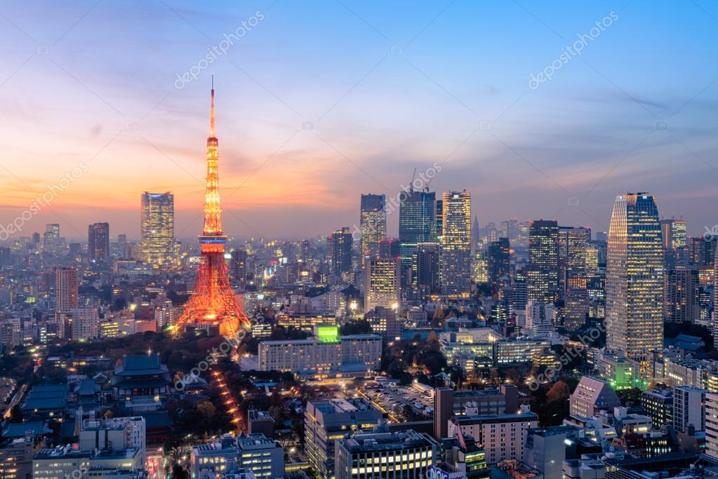 Tokyo Skyline At Night Stock Editorial Photo C Fazon1