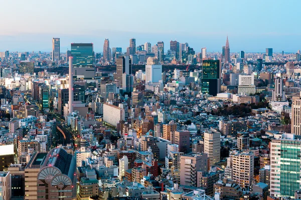Tokyo skyline in de nacht. — Stockfoto