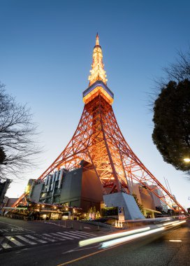 Geceleri Tokyo Kulesi .