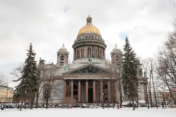 Saint Isaac's Katedrali. Winter Park, St Petersburg — Stok fotoğraf