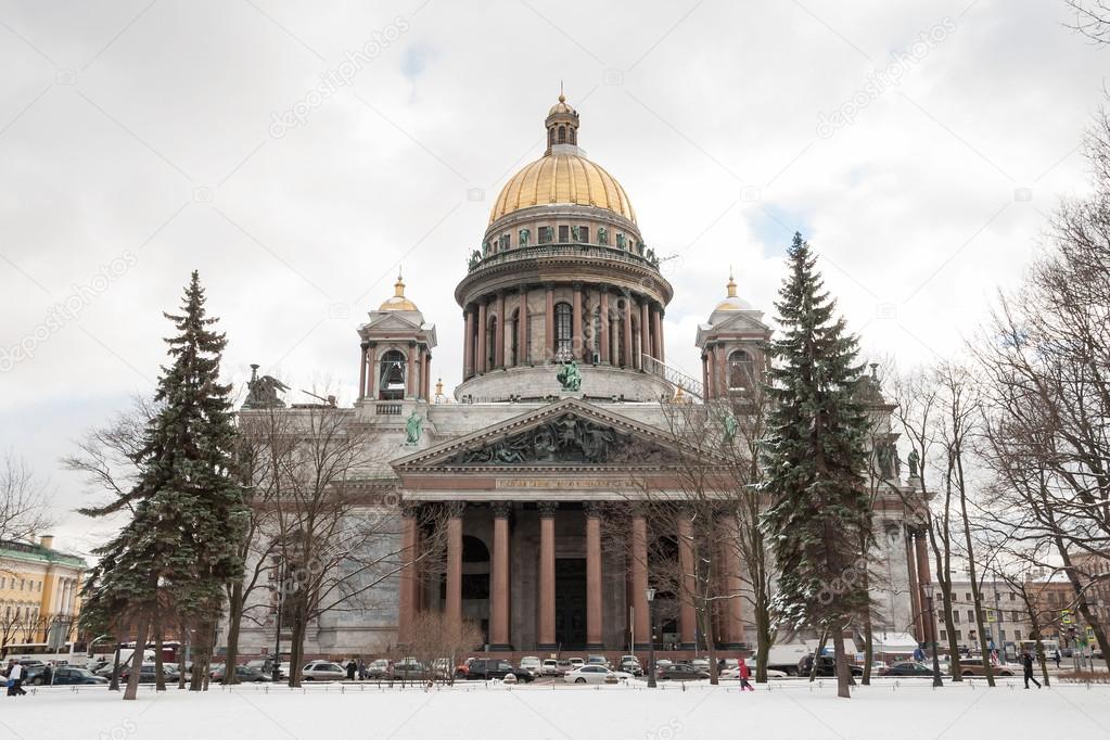 Saint Isaac's Cathedral. Winter Park, St. Petersburg
