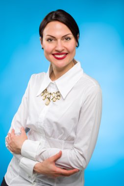 Güzel bir kadın modelin portresi.