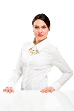 mutlu genç iş kadını portresi