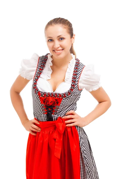 Bavarian girl isolated over white background Stock Image