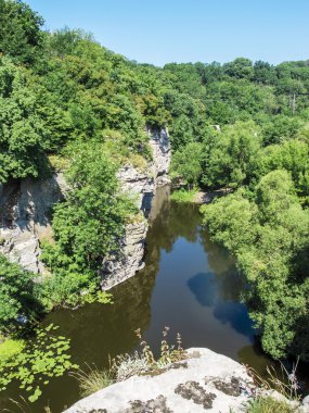 Cherkassy region, Ukrayna Buky kanyonda. River Mountain Tik