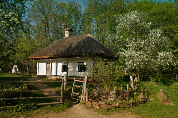 Ukraińska wieś na wiosnę w Pirogovo Kijowem — Zdjęcie stockowe