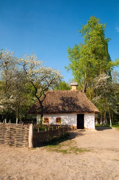 Ukraińska wieś na wiosnę w Pirogovo Kijowem — Zdjęcie stockowe