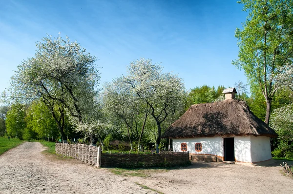 Ukrainisches Dorf im Frühling in Pirogovo bei Kiew — Stockfoto