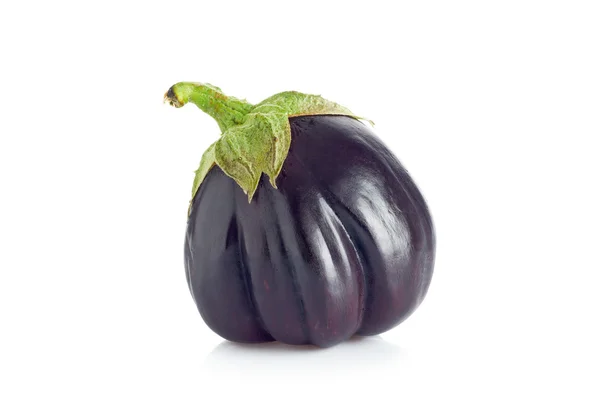 Ripe eggplant on white background — Stock Photo, Image