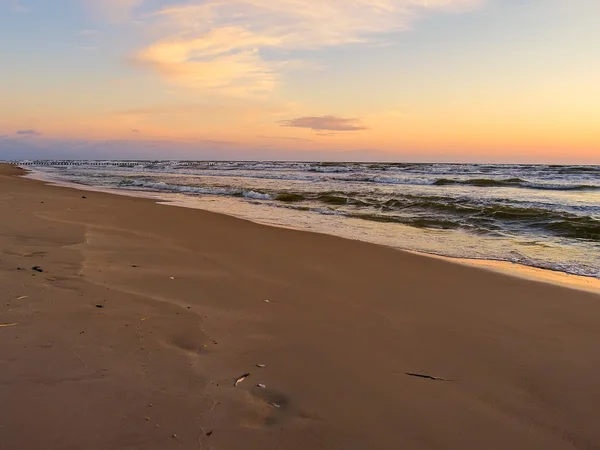 Beautiful Sunset At The Beach On The Baltic Sea. — Stock Photo, Image