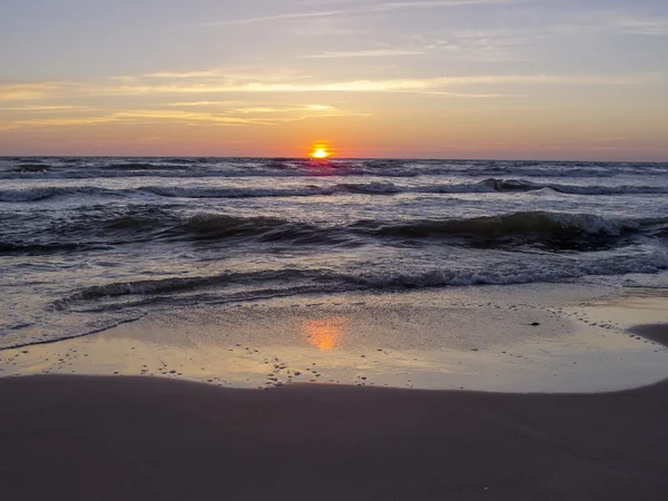 Beautiful Sunset At The Beach On The Baltic Sea. — Stock Photo, Image