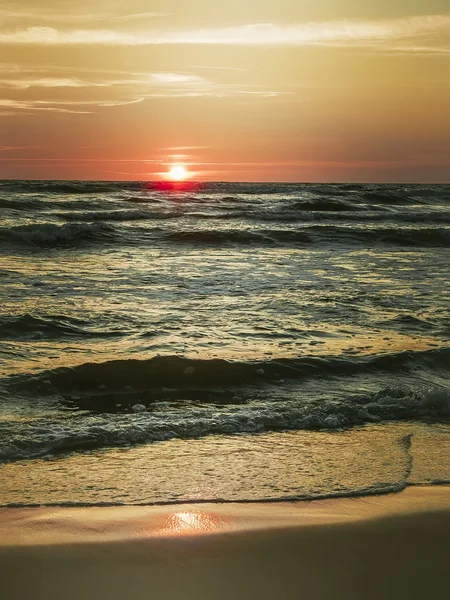 Beautiful Sunset At The Beach On The Baltic Sea. — Stock Photo, Image