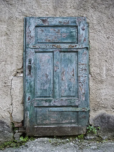 Vieilles portes bleues en bois — Photo
