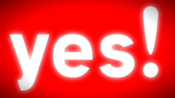 "yes" on the signboard — Stock Photo, Image
