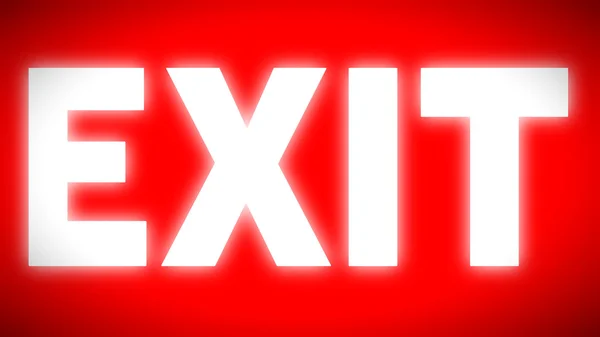 Exit pictogram op het uithangbord — Stockfoto