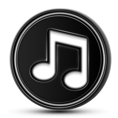 Nota siyah tezgahın üstünde. İzole.