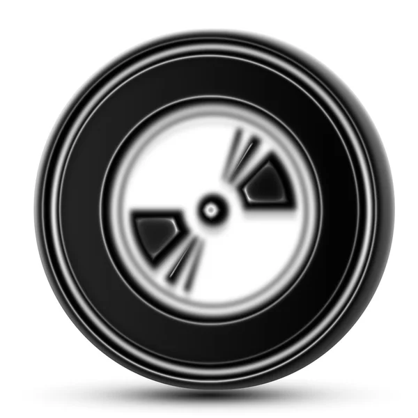 Ikona Diskety Černém Čítače Izolovaný — Stock fotografie